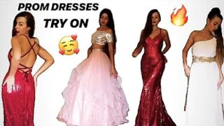 TRYING ON JJsHOUSE PROM DRESSES and EVENING  DRESSES