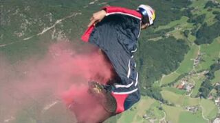 BASE jump from a helicopter - Wing suits in Austria
