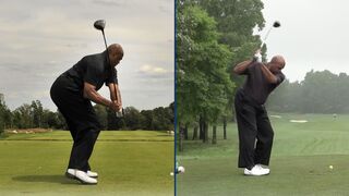 Who's laughing now? Charles Barkley's NEW golf swing!