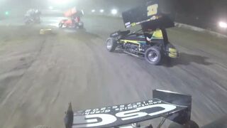 WingCam Wheelman. #10B Nicholas Byrd Captures Sprint Car Dirt Racing Mayhem Like Never Before.