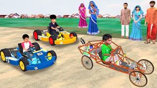 गो कार्ट दौड़ Garib Vs Amir Ka Go Kart Race Comedy Video Hindi Kahaniya New Funny Comedy Video