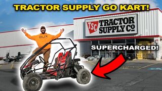 I Bought a GO KART from TRACTOR SUPPLY and then SUPER CHARGED the ENGINE!!! (I Crashed It)