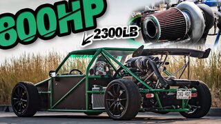 800HP Street-Legal Turbo Go-Kart?! 2300LB Weapon Hand Built From Scratch (ROWDY Highway Pulls)