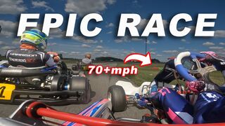 CRAZY BATTLE FOR THE WIN (PASS IN THE GRASS) Newcastle Motorsports Park, X30 Sr. SKUSA