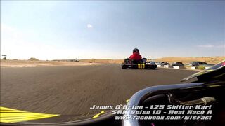 125 Shifter Kart Heat Race @ SRK - Boise Idaho, James O'Brien #6 - 30 Sec GoPro Hero 3+ Black