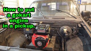 How to put a gokart engine in a vehicle. I show you how to put a predator 212 / 224 in a truck.