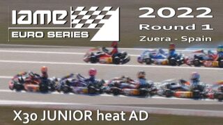 IAME Euro Series 2022 Round 1 Zuera Spain X30 JUNIOR heat AD