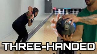 220 Average Bowler bowls a game THREE-HANDED?!