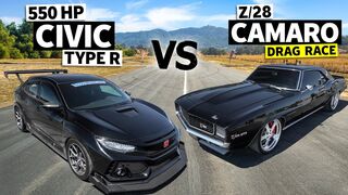 550hp Civic Type R vs "500hp" '69 Camaro Z/28 // HONDA vs HATERS