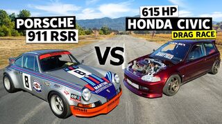 Porsche 911 Racecar Tribute vs Honda Civic Drag Race // THIS vs THAT