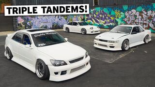 TRIPLE TANDEM DRIFTS in the Burnyard! These clean machines get DOWN!!!
