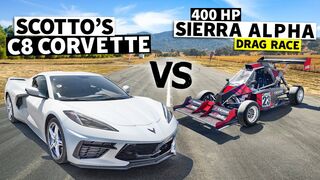 C8 Corvette Races a Turbo Hayabusa Powered Sierra Alpha Racecar // THIS vs THAT