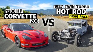 1,200hp Corvette vs. 600hp ’27 Dodge. Twin Turbo LS Done Two Very Different Ways! // This vs. That