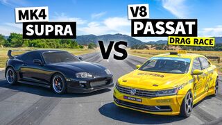 MKIV Supra vs. The World’s Most Rowdy LS7 Passat (With 8 to 1 Headers!) // This vs. That