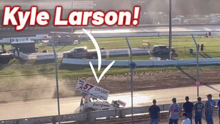Kyle Larson ON THE FENCE At Sharon Speedway 410 Qualifying! (Ohio Speedweek)
