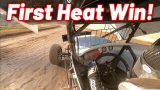 Carly Holmes FIRST CAREER SPRINT CAR HEAT RACE WIN! (Cottage Grove Speedway)