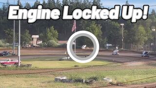 Carly Holmes ENGINE LOCKED UP | Cottage Grove Speedway | Sprint Car