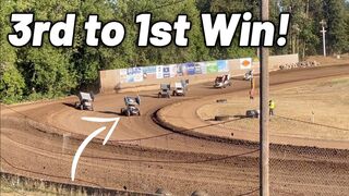 Tanner Holmes 3rd to 1st Heat Race WIN! (COTTAGE GROVE SPEEDWAY)