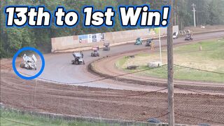 Tanner Holmes 13th to 1st Sprint Car Win At Cottage Grove Speedway!