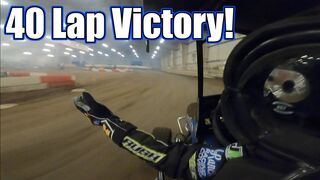 Carly Holmes 40 Lap Open Outlaw Kart Victory | Roseburg Indoor | Full Onboard | January 30th, 2021