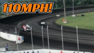 Tanner Holmes 110MPH Sprint Car Qualifying | Lakeside Speedway