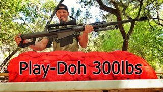 Can 300lbs of Play-Doh STOP a Barrett Sniper Rifle?!?!