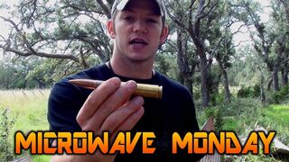 Live 50 Caliber Round in a Microwave