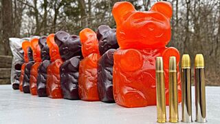 Elephant Rifles vs GIANT Gummy Bears ????