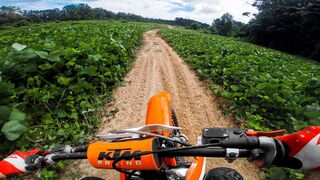 Freeriding on KTM 125 SX