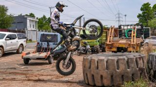 Graham Jarvis & Mario Roman | Dirt Bike Show on Streets of Indonesia