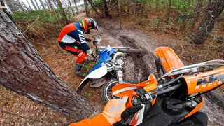 Woods Trail Riding on KTM 150 SX and YZ250
