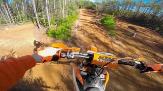 Motocross Track in the Woods! - KTM 150 SX Two-Stroke