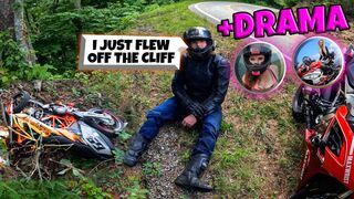 2 Motorcycle Crashes Within 2 Minutes + DRAMA