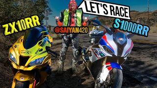 Racing The Fastest Rider In California S1K vs ZX10 ????