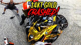 $100,000 GOLD BMW S1000RR CRASHES????