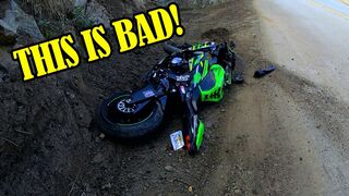 Bad Motorcycle Crash ???? Kawasaki Goes Down Hard