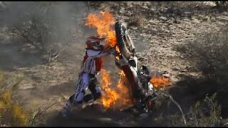 Dirt Bikes Catching on Fire