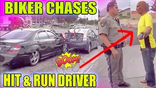 CRAZY HIT & RUN CHASE - STUPID, CRAZY & ANGRY PEOPLE VS BIKERS 2021[Ep.#1004]