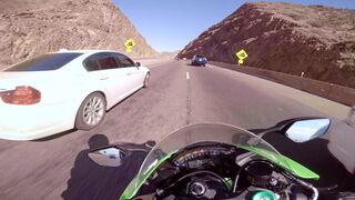 ZX10R Chases S1000RR on Curvy Mountain Road
