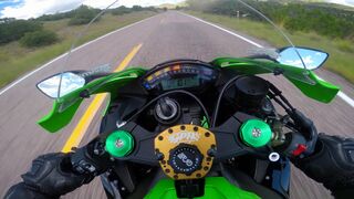 Kawasaki ZX10R STREET RACER hits CANYON CURVES!