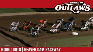 World of Outlaws Craftsman Sprint Cars Beaver Dam Raceway June 23, 2018 | HIGHLIGHTS