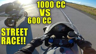 CBR 600 VS S1000RR Real Street Racing
