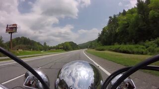 Motorcycle ride through Blue Ridge to Fall Branch Falls