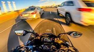 getting active on ZX10R in evening traffic