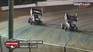 Highlights: World of Outlaws Craftsman Sprint Cars Volusia Speedway Park February 13th, 2016