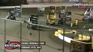 Highlights: World of Outlaws Sprint Cars Volusia Speedway Park February 14th, 2015