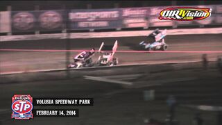 Highlights: World of Outlaws STP Sprint Cars Volusia Speedway Park February 14th, 2014