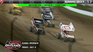 Highlights: World of Outlaws Sprint Cars Eldora Speedway July 17th, 2015