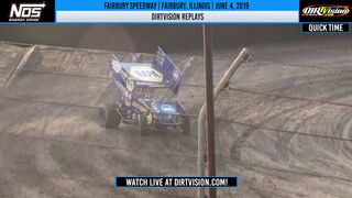 World of Outlaws NOS Energy Drink Sprint Cars Fairbury Speedway June 4, 2019 | DIRTVISION REPLAYS