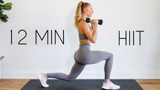 FULL BODY FAT BURNING HIIT (12 Min At Home Workout)